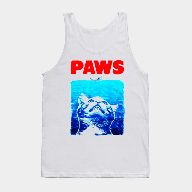 Paws Jaws Cat Tank Top by juliareisinger